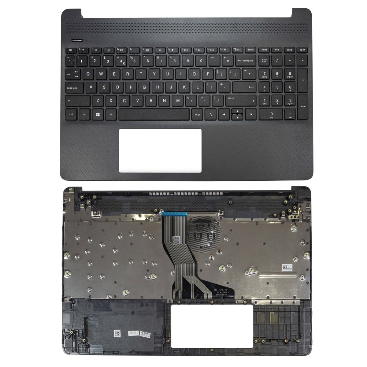 L63576-031 UK Palmrest Non-Bakclit Without Fingerprint Laptop Replacement Keyboard