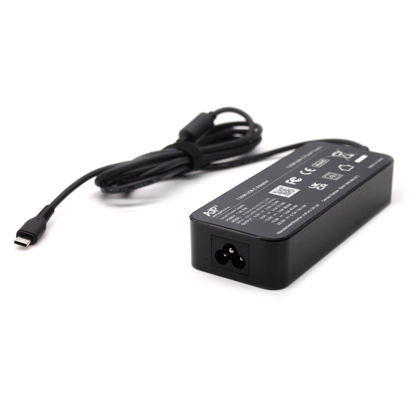 Brand AJP 130W (20V 6.5A) USB-C Smart Power Supply Compatible Laptop AC Adapter Charger for Dell