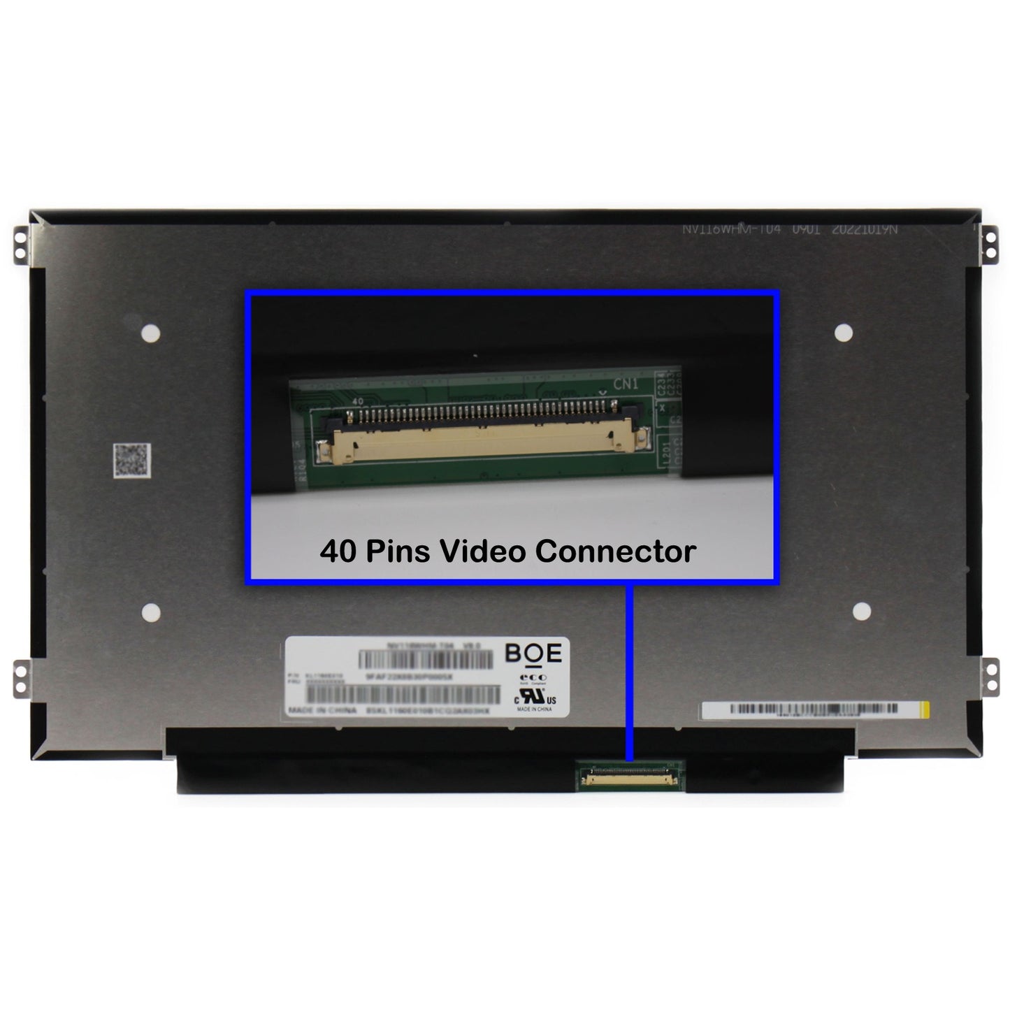 Replacement For NV116WHM-T04 V8.0 11.6" LED LCD On-Cell Touch Screen HD Glossy 40Pin Display