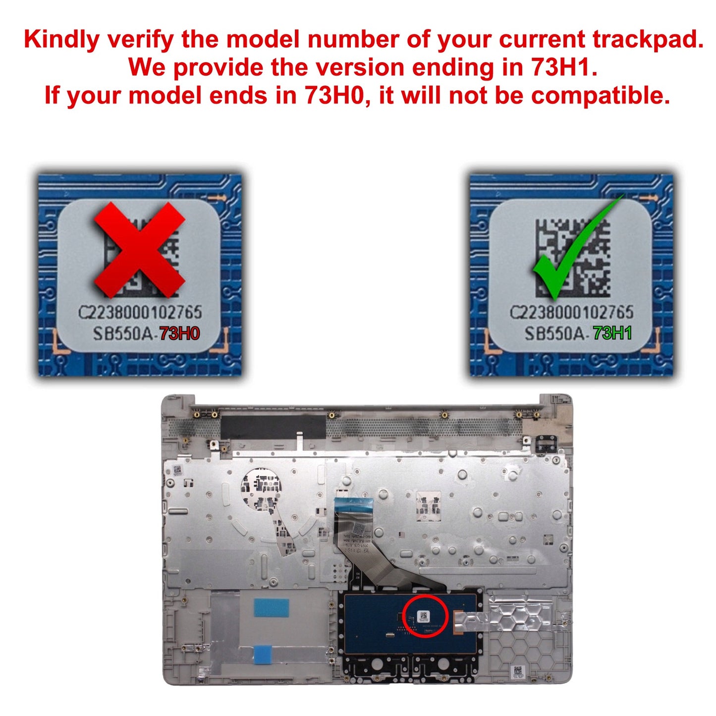 Replacement For HP 15-DW 15-GW Series Silver Palmrest Top Case US Non-Backlit Keyboard With Trackpad