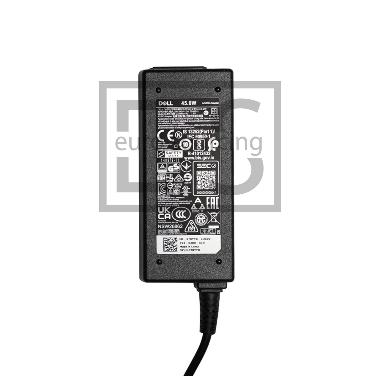 Genuine DELL 19.5V 2.31A DELC231 *ROUND* TYPE DELL BRAND 45W AC ADAPTER 4.5MM x 3.0MM Compatible With DELL 0CC0DT CC0DT
