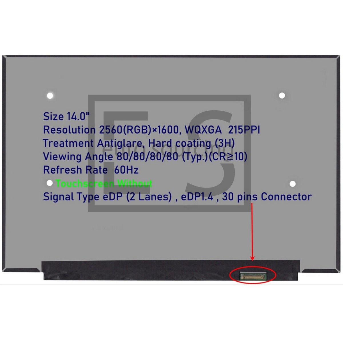 LM140GF1L01 14.0" LED WQXGA IPS LED LCD Matte Laptop Replacement Screen