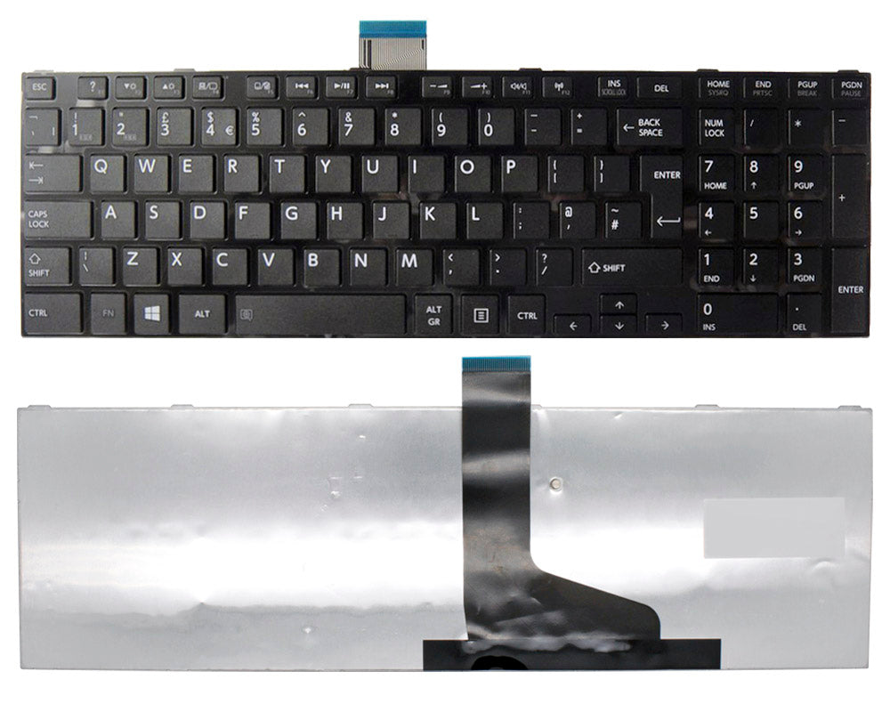 Toshiba Satellite C850 C850D C855 C855D L850 L850D UK Black Layout With Frame Replacement Keyboard