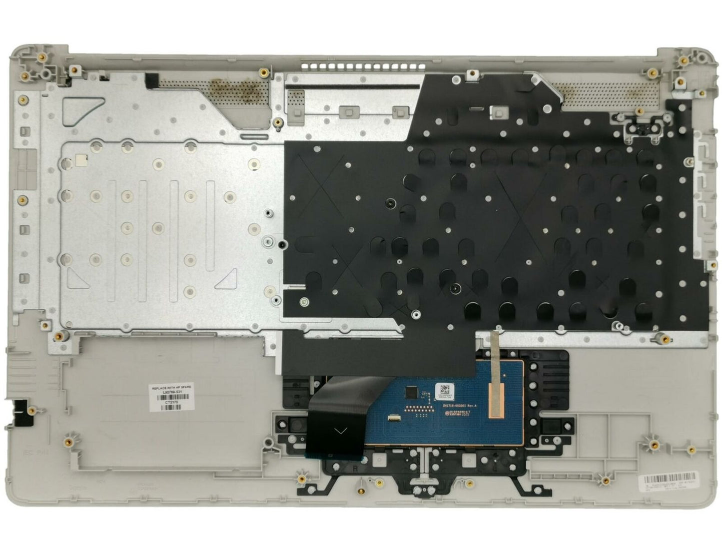 New Genuine For HP 17-BY Laptop UK English Silver Palmrest Non-Backlit Keyboard With TouchPad L92789-031, M01205-031