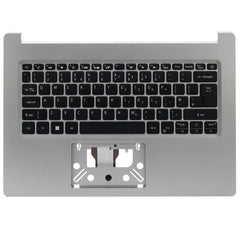 For Acer Aspire 1 A114-33-C38F UK Non-Backlit Layout PalmrestCover Replacement Keyboard Silver