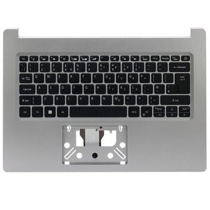 For Acer Aspire 1 A114-33-P3C8 UK Non-Backlit Layout PalmrestCover Replacement Keyboard Silver