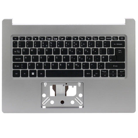 For Acer Aspire 1 A114-33-P3C8 UK Non-Backlit Layout PalmrestCover Replacement Keyboard Silver