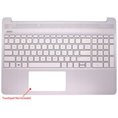 Genuine HP 15S-FQ 15S-EQ Laptop Palmrest Silver With UK Non-Backlit Keyboard-L63578-031 Without Fingerprint