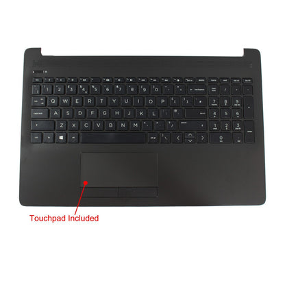 To Replace For HP 15-DA0004NT Laptop UK Layout Keyboard Glossy Palmrest Cover + TouchPad