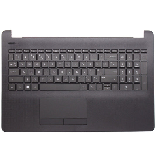 New Replacement For HP 15-BS 15-BR 15-BW 250 255 G6 Black UK Black Keyboard Palmrest With Touchpad Compatible With HP 15-BS117NL