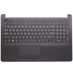 New Replacement For HP 15-BS 15-BR 15-BW 250 255 G6 Black UK Black Keyboard Palmrest With Touchpad Compatible With HP 15-BS105NA