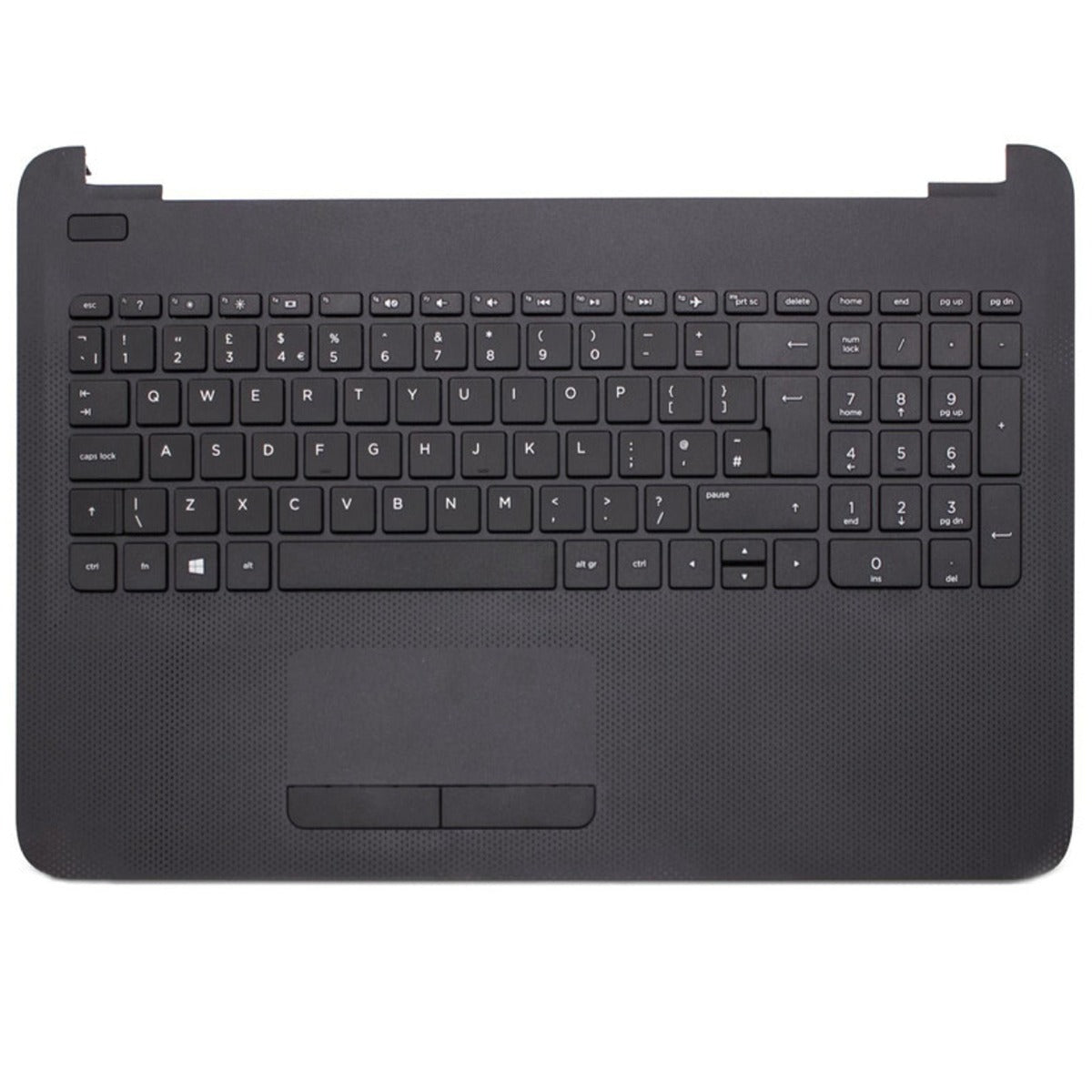 New Replacement For HP 15-AC 15-AF 15-AY 250 G4 255 G4 256 G4 Black Palmrest Top Case UK Backlit Keyboard With Touchpad 813976-031 Compatible With HP 15-AF103NA