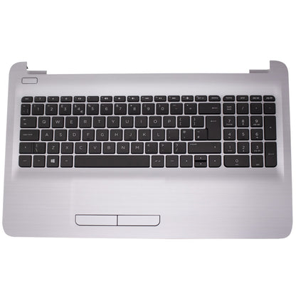 Replacement For HP 15-AC 15-AF 15-AY 250 G4 255 G4 256 G4 Silver Palmrest Top Case UK Non-Backlit Keyboard With Touchpad 813976-031