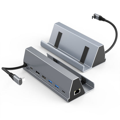 7 in 1 Steam Deck Docking Station Type-c For 1 x USB-C PD / 1 x USB-C DATA / 1 x HDMI / 1 x RJ45 / 2 x USB 3.0 / 1 x USB 2.0