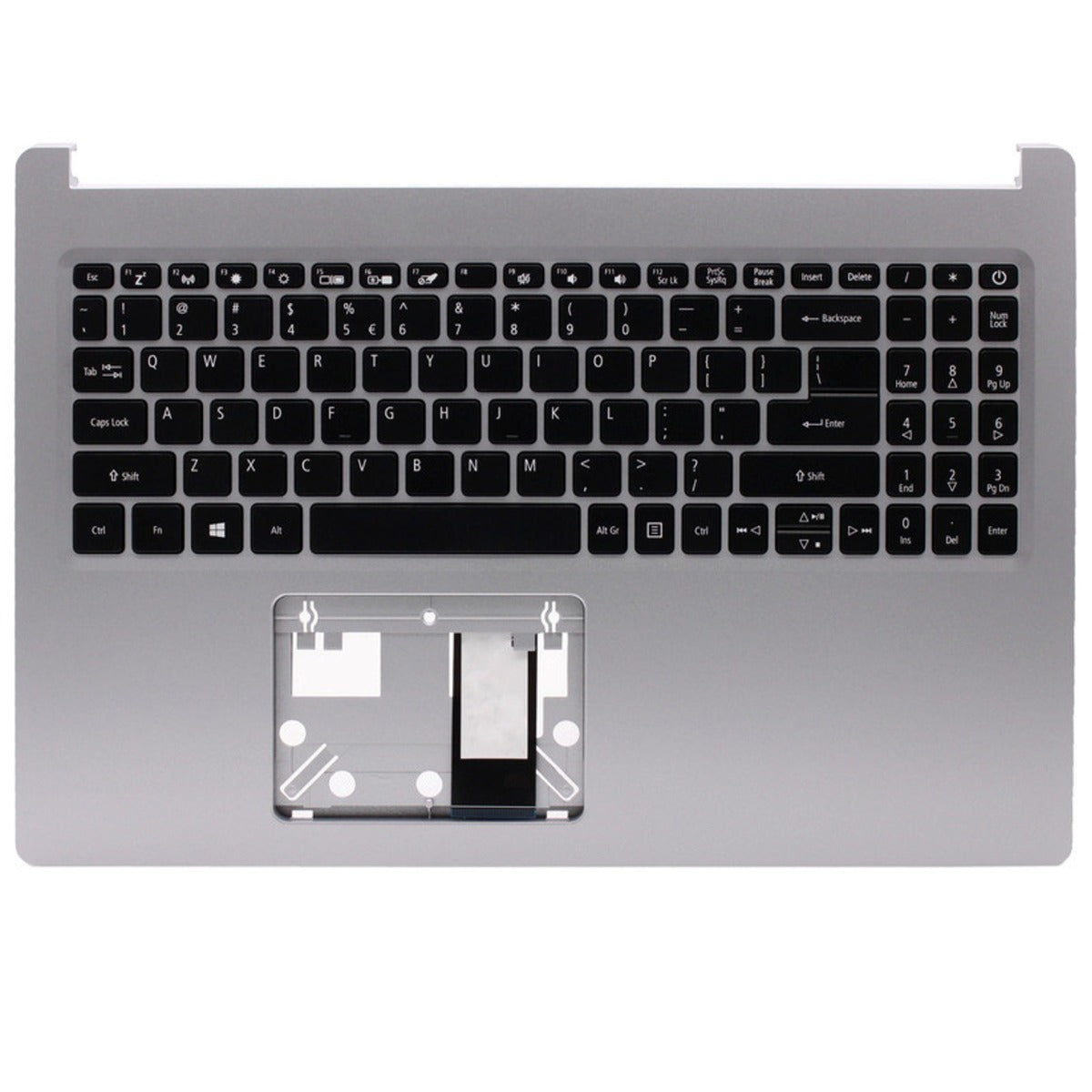Acer Aspire A515-54 A515-54G S50-51 Palmrest Cover US Layout Non-Backlit Keyboard Silver 6B.HDEN7.060