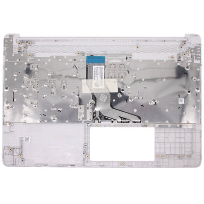 Genuine HP 15S-FQ 15S-EQ Laptop Palmrest Silver With UK Non-Backlit Keyboard-L63578-031 Without Fingerprint