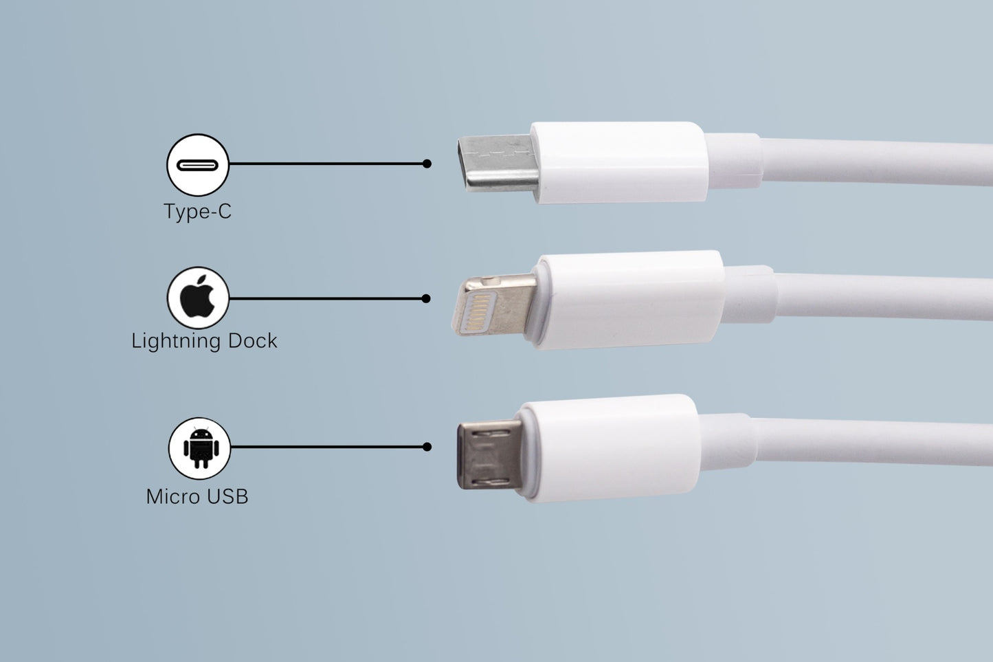 New Replacement For USB TO 3 in 1 Data Charging Cable