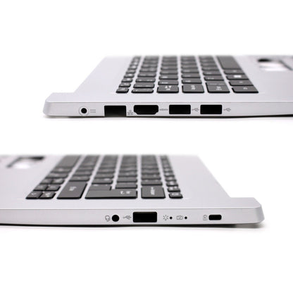 For Acer Aspire 1 A114-33 UK Non-Backlit Layout PalmrestCover Replacement Keyboard Silver