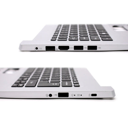 For Acer Aspire 1 A114-33-P3C8 UK Non-Backlit Layout PalmrestCover Replacement Keyboard Silver
