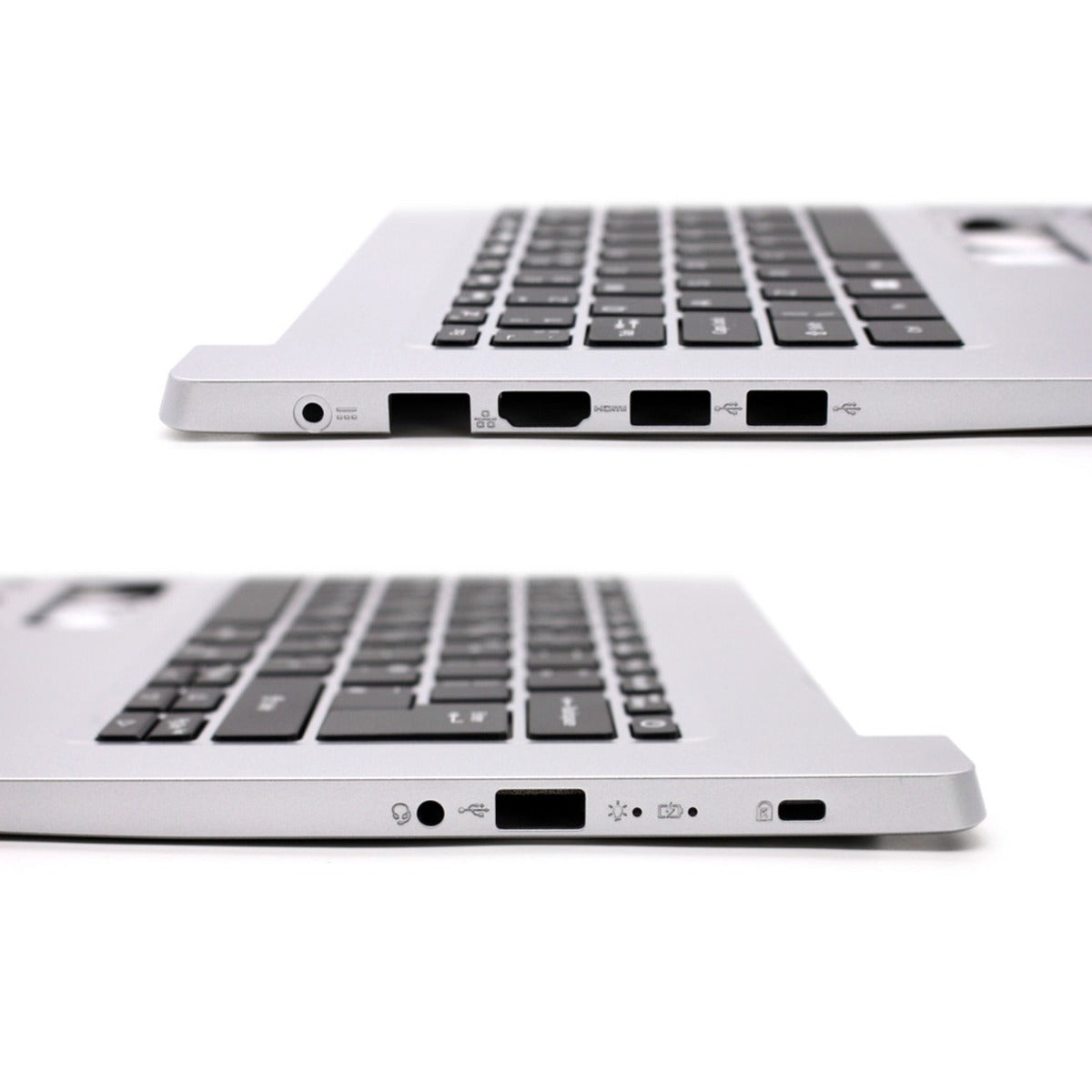 For Acer Aspire 1 A114-33-C3UN UK Non-Backlit Layout PalmrestCover Replacement Keyboard Silver