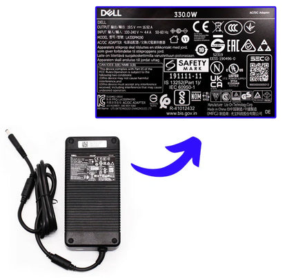 Dell 0GT1CX GT1CX 330W 7.4 MM x 5.0 MM Dell laptop Adapter