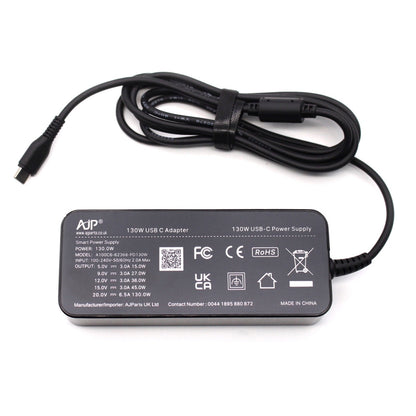 Brand AJP 130W (20V 6.5A) USB-C Smart Power Supply Compatible Laptop AC Adapter Charger for Dell