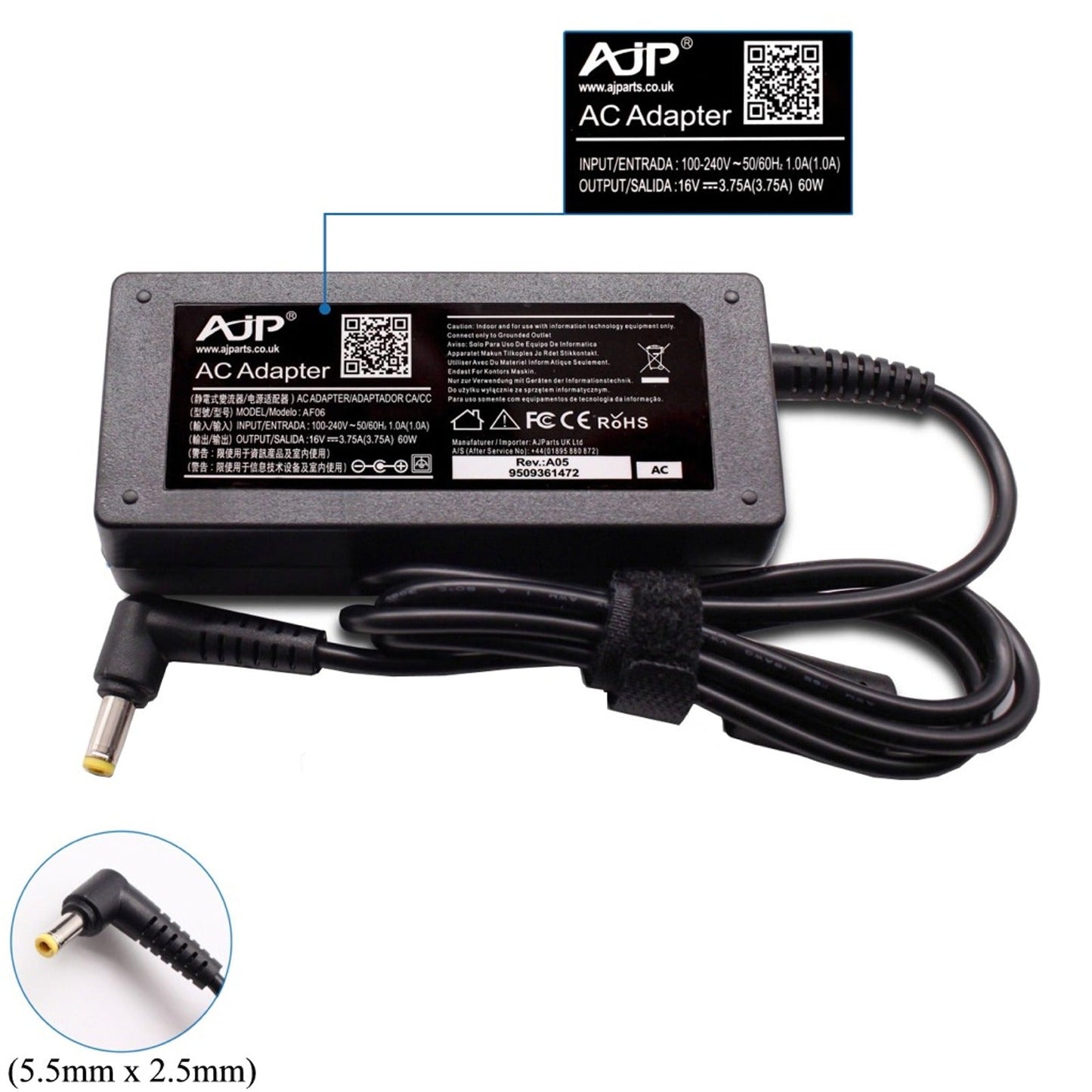 CF-AA1653AM 60W AJP Power Charger Replacement Laptop Adapter