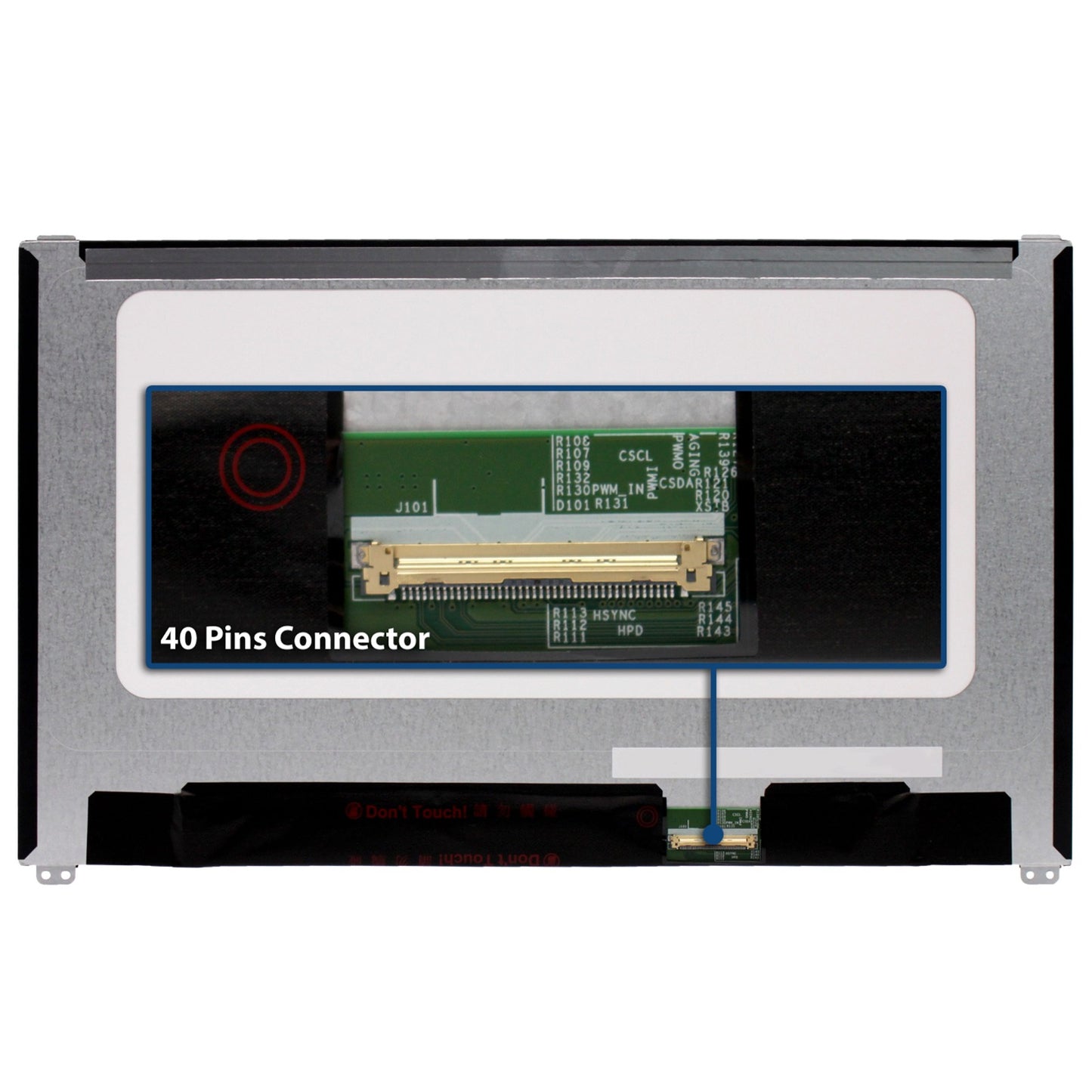 Replacement For Optronics 14" Laptop Screen 1920 x 1080 FHD LED LCD In 60Hz Cell Touch 0RVFT5 B140HAK02.2