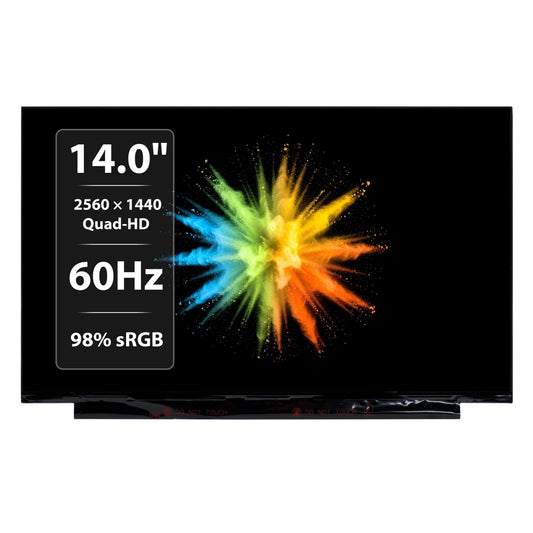 Compatible With AUO B140QAN02.3 14.0" 2560 x 1440 Quad-HD IPS LED LCD Non-Touch Display Panel 40Pins 60Hz Laptop Screen