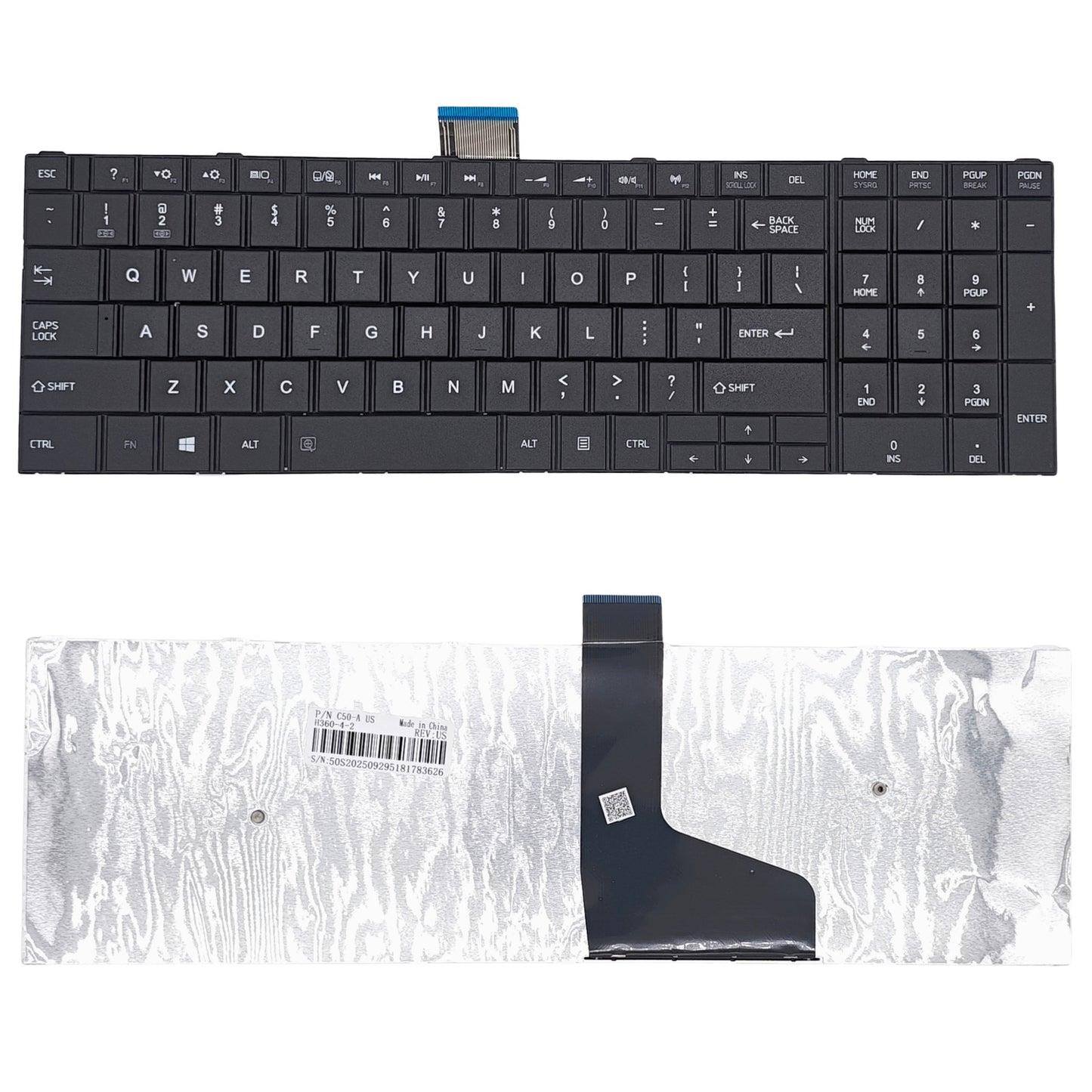 Toshiba Satellite C50-A-1DV US Layout Replacement Laptop Keyboard