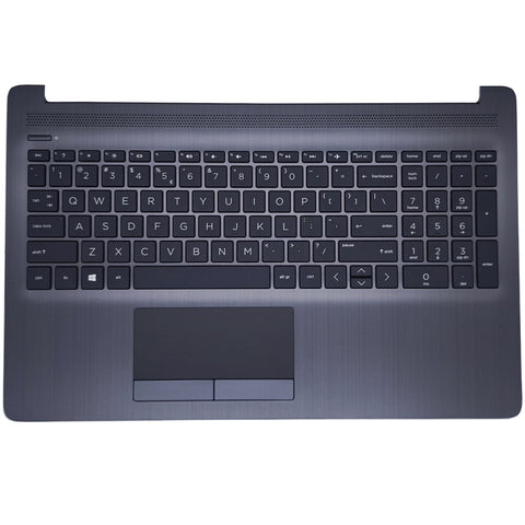 Replacement For HP 15-DA 15-DB 250 255 G7 Series L20449-001 Laptop Palmest Cover US Non-Backlit Layout Glossy Keyboard With TouchPad