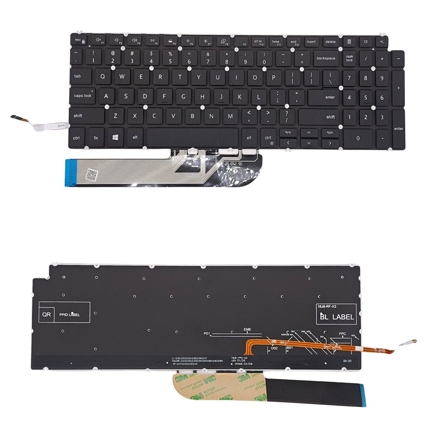 New Replacement For Dell Inspiron Laptop US Backlit Keyboard 5M07P Compatible With DELL VOSTRO 15 5502