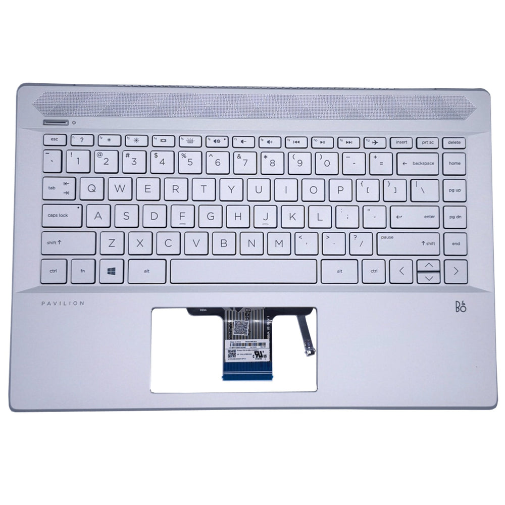 New Replacement For HP PAVILION 14-CE0000NW Silver Palmrest Cover US Qwerty Keyboard Backlit