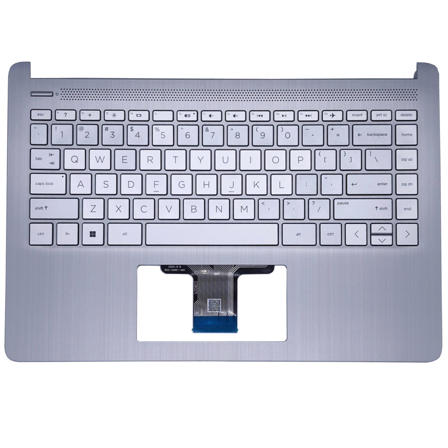 Replacement For HP 14S-DQ 14S-FQ SERIES P/N L88200-031 Laptop Palmrest US Layout Keyboard Silver