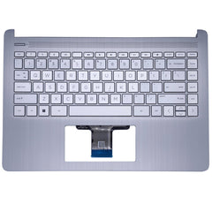 Replacement For HP 14S-DQ 14S-FQ SERIES P/N L88200-031 Laptop Palmrest US Layout Keyboard Silver