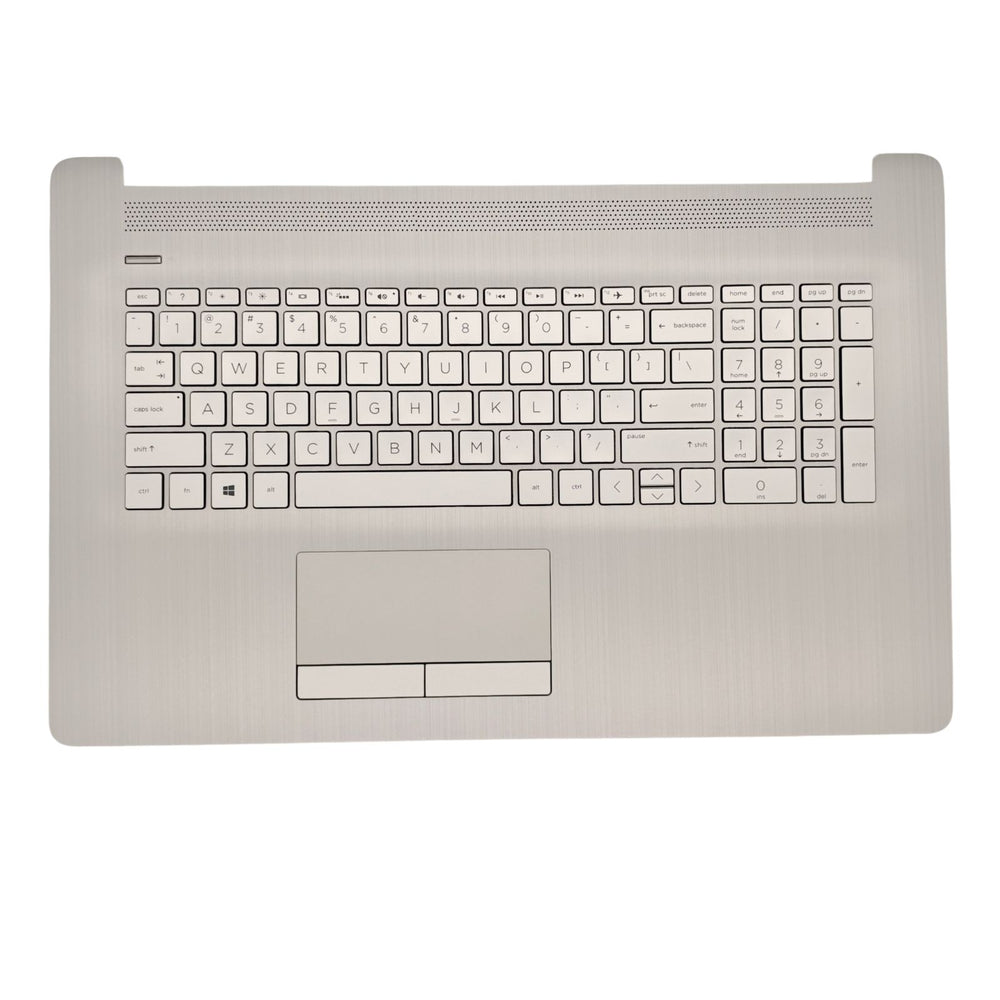 New Genuine For HP 17-BY Laptop US English Silver Backlit Palmrest Keyboard With TouchPad
