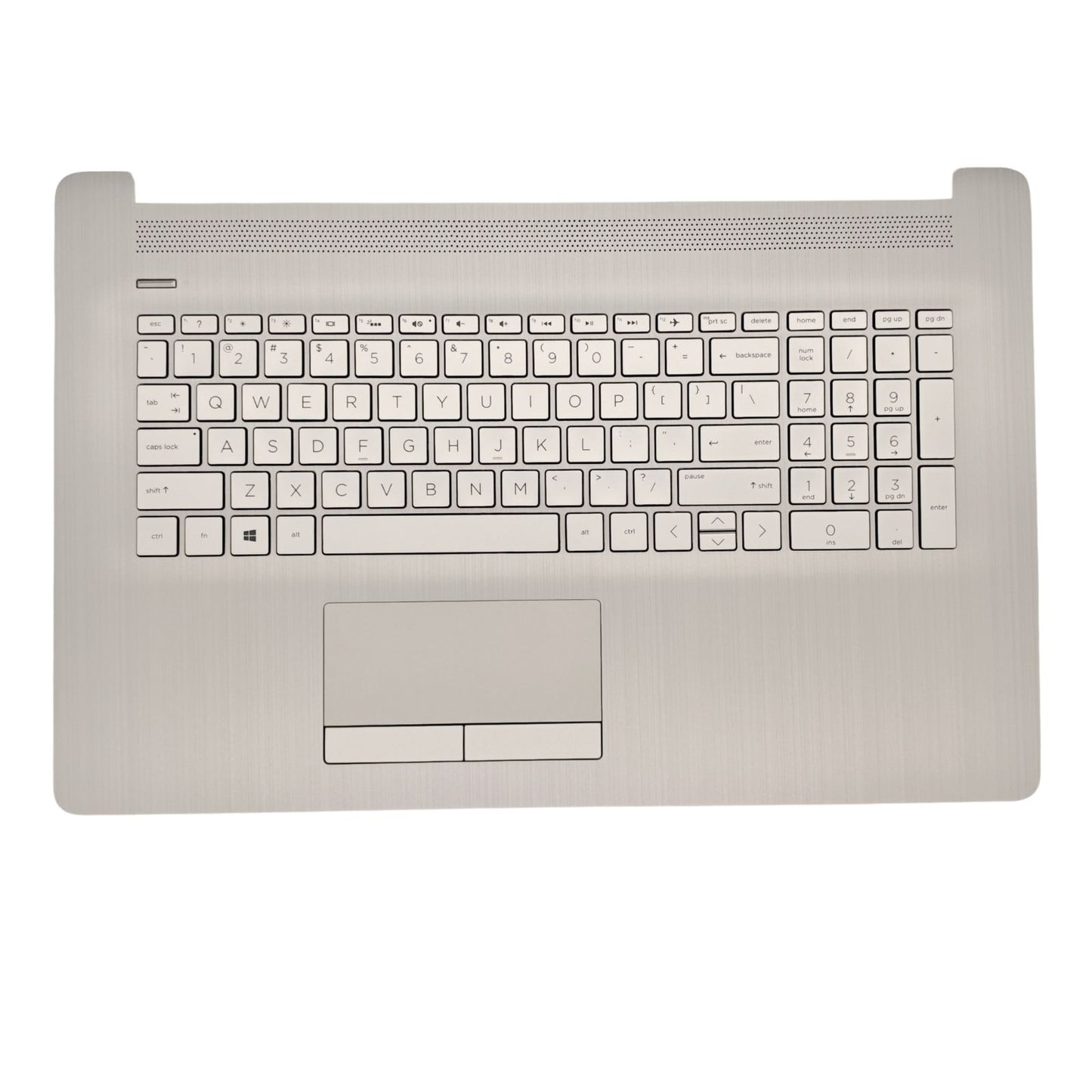 New Genuine For HP 17-BY Laptop US English Silver Backlit Palmrest Keyboard With TouchPad