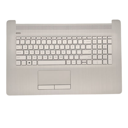 New Genuine For HP 17-BY Laptop US English Silver Backlit Palmrest Keyboard With TouchPad