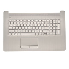 New Genuine For HP 17-BY Laptop US English Silver Backlit Palmrest Keyboard With TouchPad