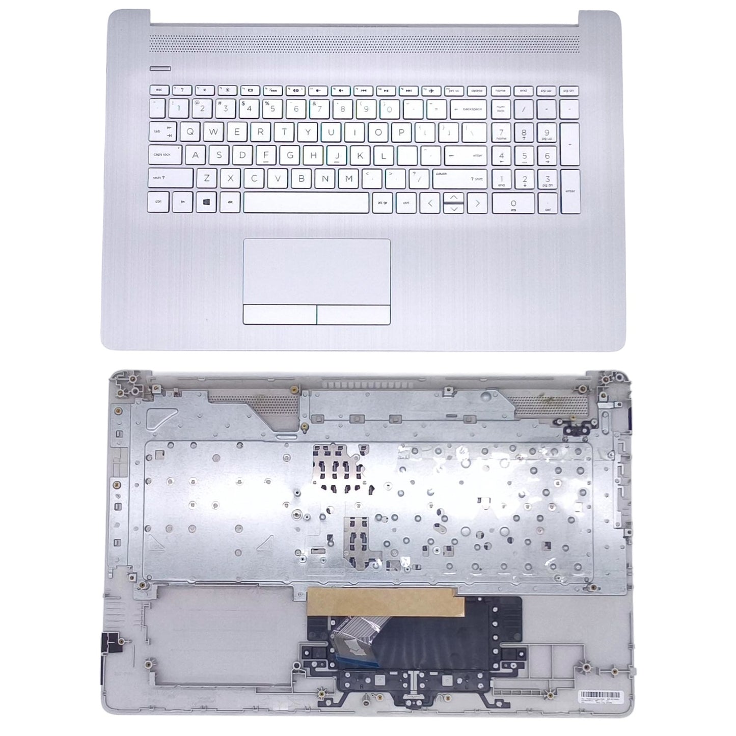 New Genuine For HP 17-BY Laptop US English Silver Palmrest Keyboard With TouchPad
