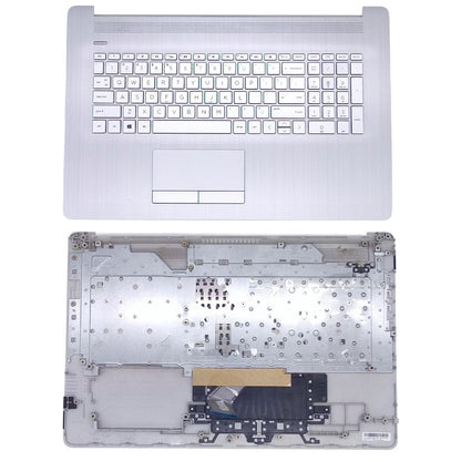 New Genuine For HP 17-BY Laptop US English Silver Palmrest Keyboard With TouchPad