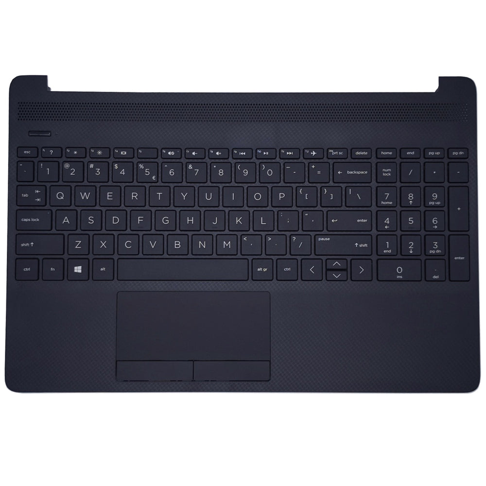 HP 15-DW Series Palmrest Cover US Layout Non-Backlit Keyboard with TouchPad Black P/N L97982-031, L94460-031