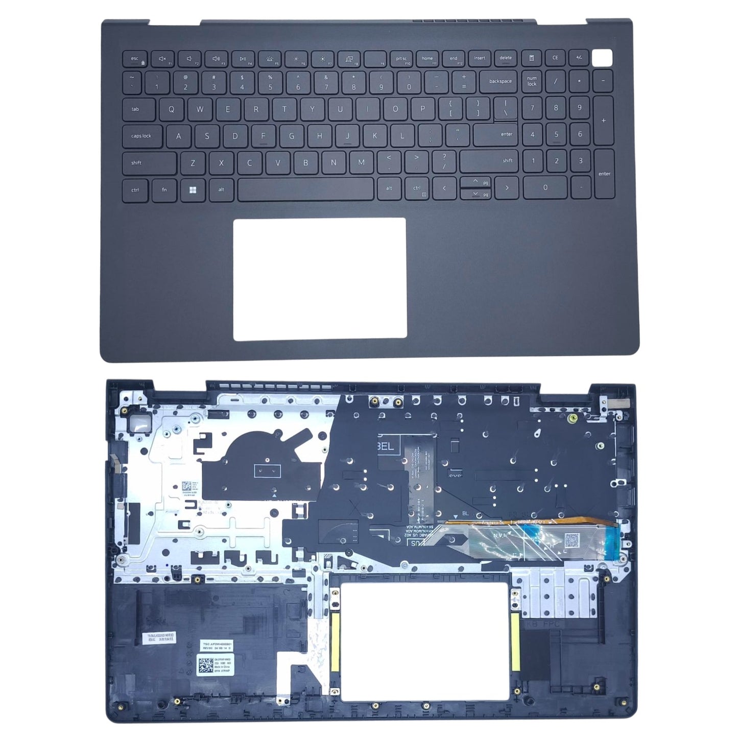 Genuine Dell Vostro 15 3510 3515 3520 3525 0TPXKP TPXKP USB Upper Case US Layout Non-Backlit Keyboard Black