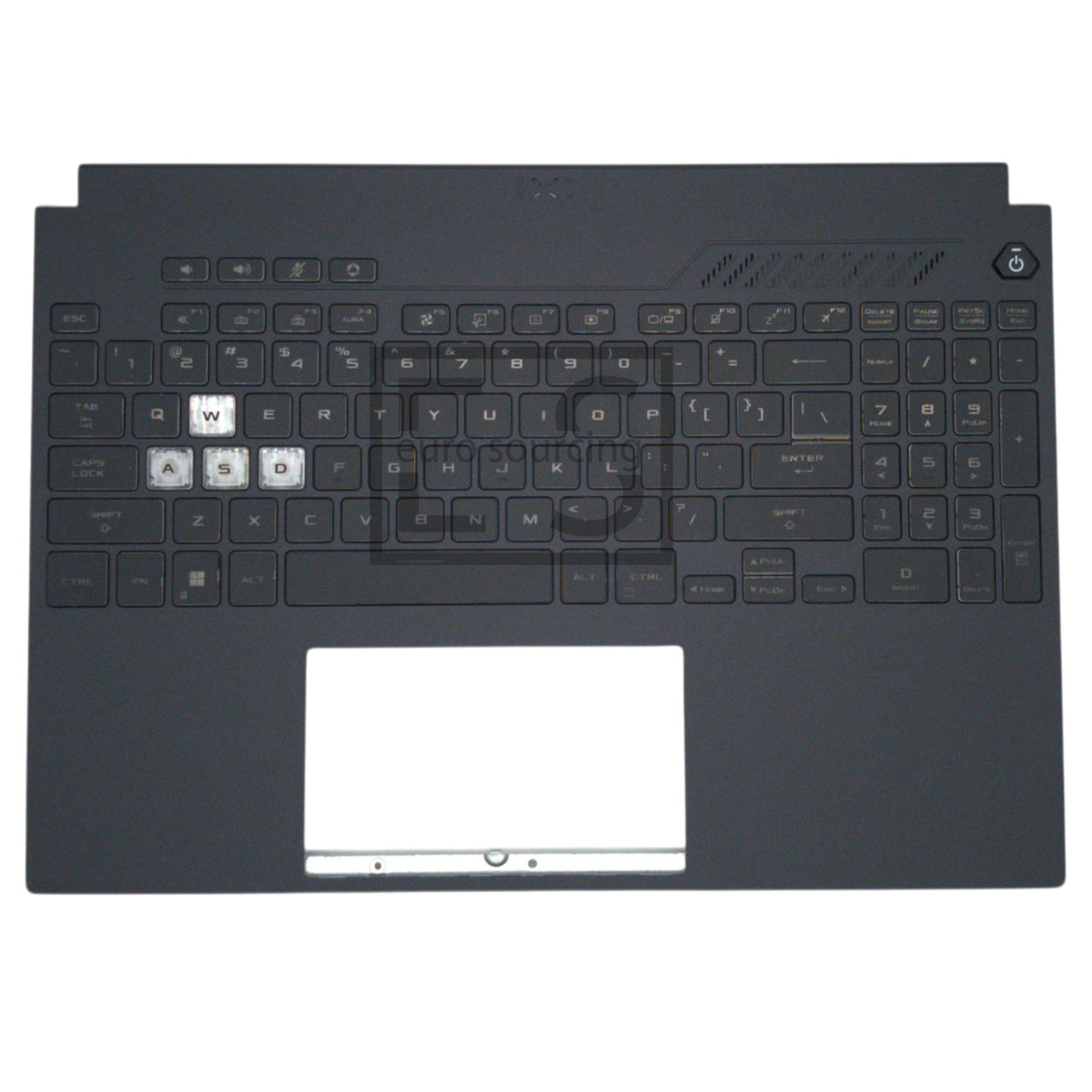 Asus Tuf A15 FA507 US Layout Backlit Replacement Laptop Palmrest with Keyboard Black