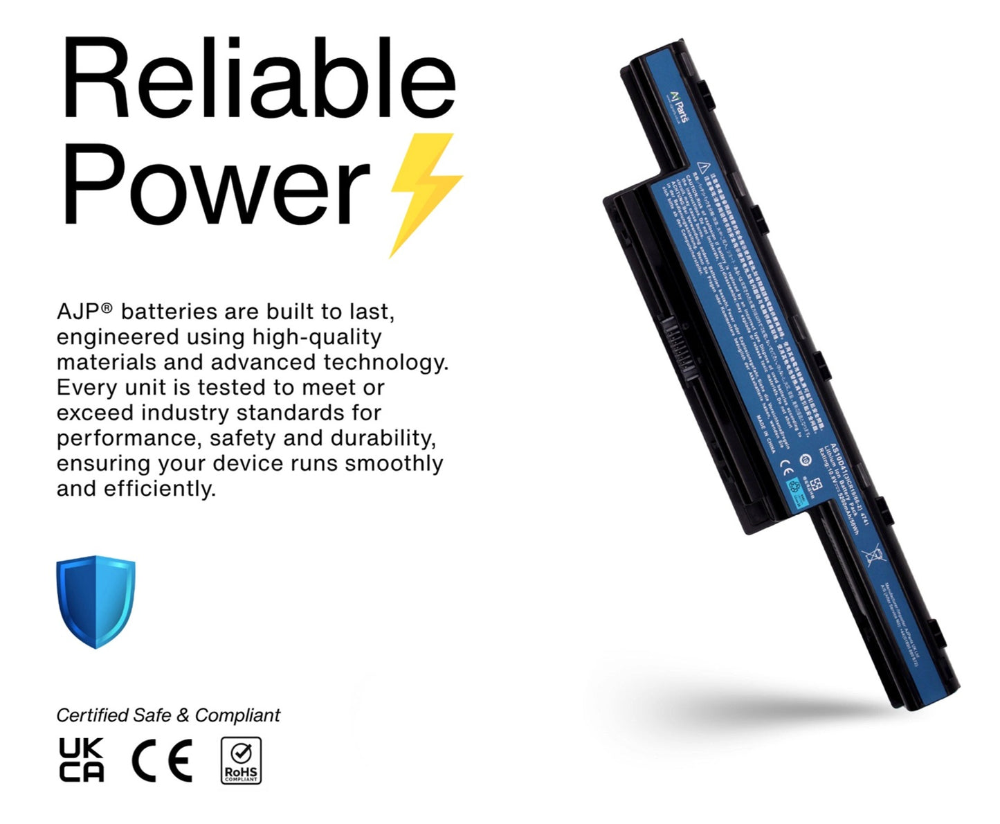 AJP Laptop Battery for Acer Aspire 4741 / 4741-4-3S2P(A1) 10.8V 56Wh 5200mAh 6-Cell Replacement Li-ion Battery