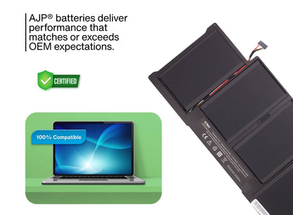 AJP Replacement Laptop Battery for MacBook A1405 / A1405-H-68-2S2P 7.4V 7200mAh 4-Cell High-Capacity Li-ion