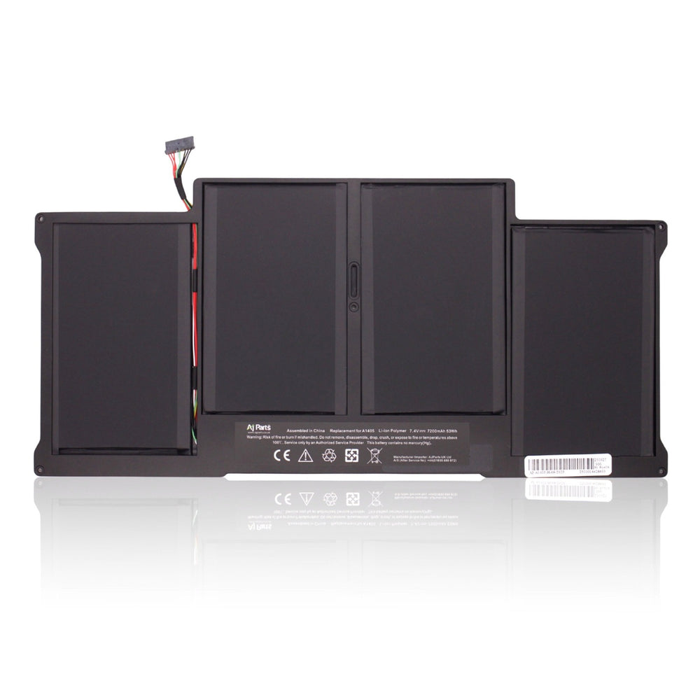 AJP Replacement Laptop Battery for MacBook A1405 / A1405-H-68-2S2P 7.4V 7200mAh 4-Cell High-Capacity Li-ion