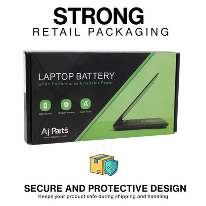 Replacement Dell Latitude F3YGT, F3YGT-S-2S2P 4-Cell 7.6V 8200mAh 62Wh High Capacity AJP Laptop Battery