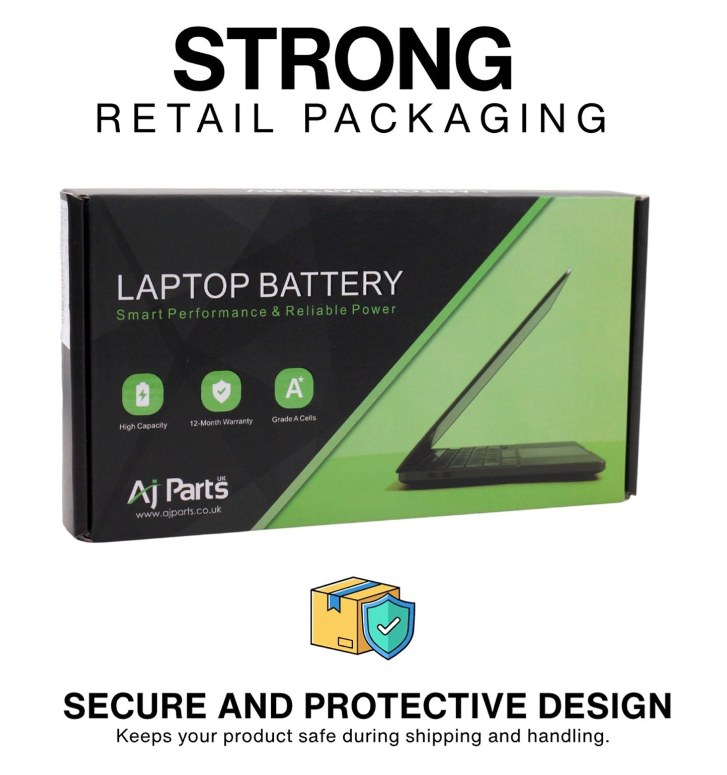 AJP High-Capacity 3-Cell 11.4V 42Wh (3700mAh) Replacement Laptop Battery for Dell WDXOR / WDXOR-S-3S1P