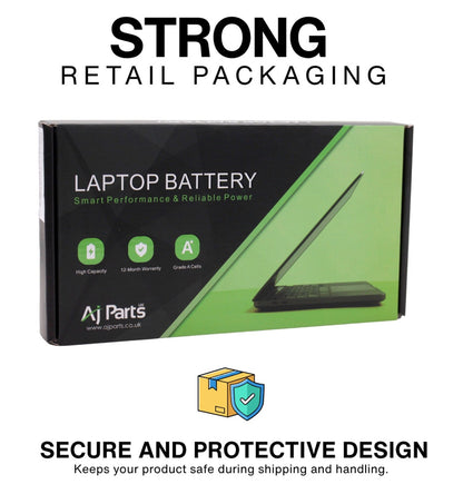AJP High-Capacity 3-Cell 11.4V 42Wh (3700mAh) Replacement Laptop Battery for Dell WDXOR / WDXOR-S-3S1P